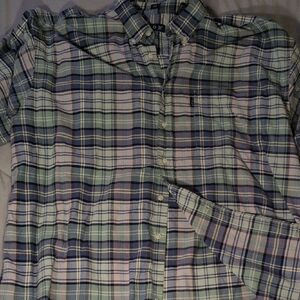 IZOD (2XL) Short Sleeve Plaid Shirt